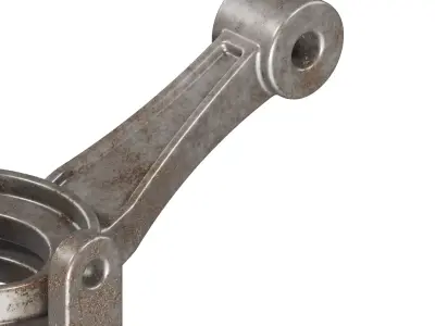 Rusty Vehicle Steering Knuckle 3D model