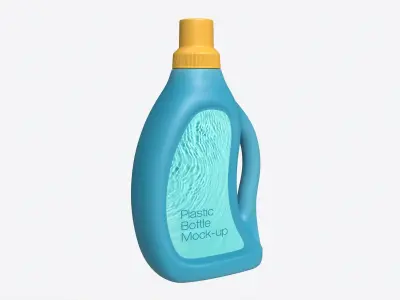Plastic Bottle with Handle Mockup 01 3D model