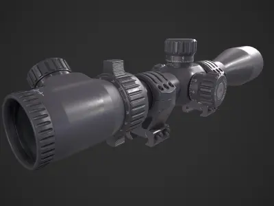 Scope 8x Low-poly 3D model