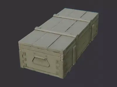 Eng Supply Crate 01 Weathered Military Storage Box Low-poly 3D model