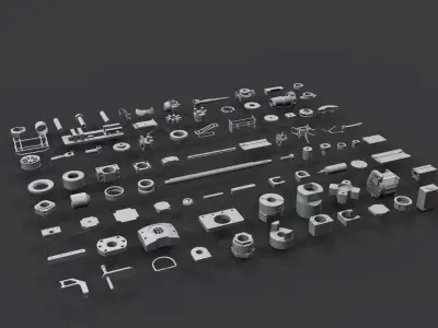 Kitbash Industrial 3D model