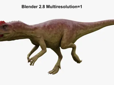 Dinosaur Allosaurus Low-poly 3D model