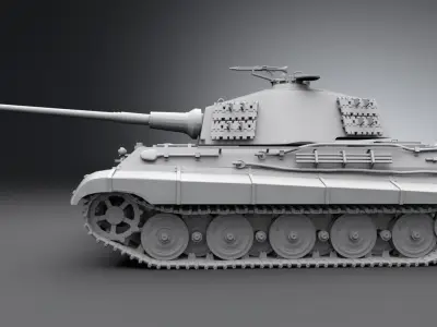 Tiger II Tank scale model   3D print model