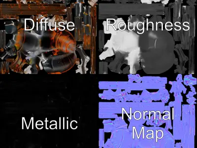 Insect Model Pack with Detailed Textures and LOD Options Low-poly 3D model