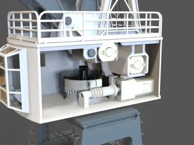 Old dock crane 3D print model