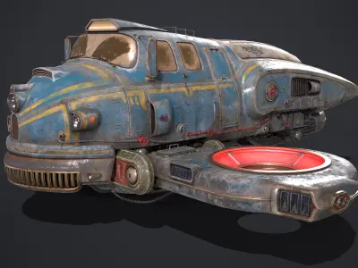 Old Sci Fi Ship 3D model