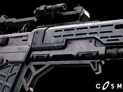 The Krusher cosmos rifle Low-poly 3D model