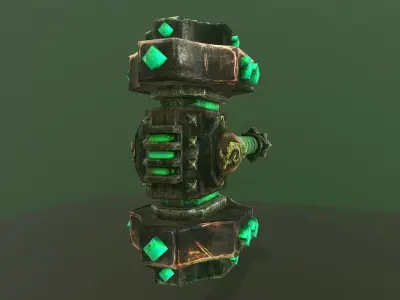 hammer undead Low-poly 3D model