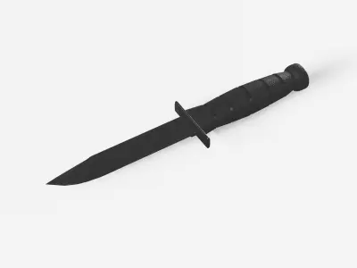 Tactical Knife Low-poly 3D model purchase