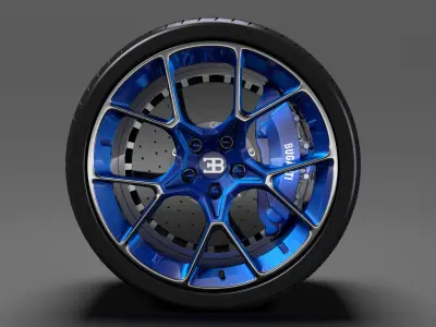 Bugatti Chiron wheel 5 3D model