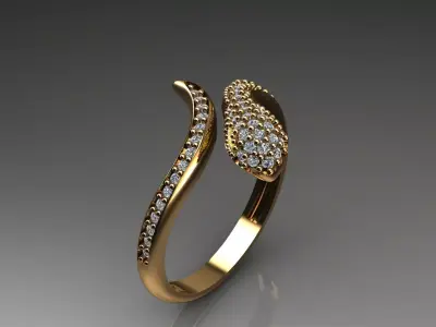 Snake Ring  3D print model 3D print model