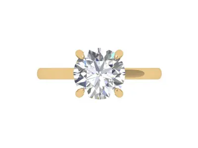 Solitaire Engagement Ring 3D print model 45