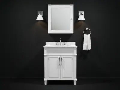 OVE Aberdeen MC 30 White 3D model