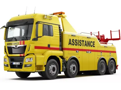 TOW TRUCK 8X4 3D model