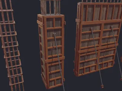 Formwork Reinforcment Low-poly 3D model