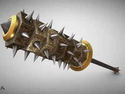 Oni Kanabo Low-poly 3D model
