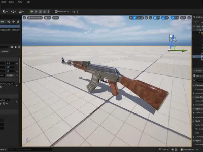 AK-47 Game Asset Free low-poly 3D model