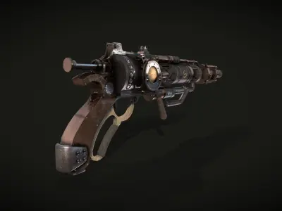 Pistol VerG Low-poly 3D model