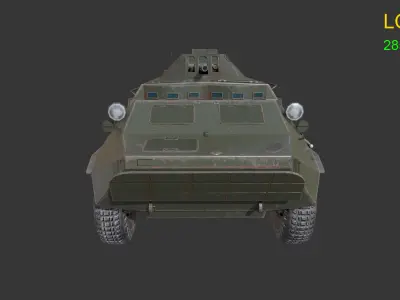 Asset - Army - Tank - BTR 60 Low-poly 3D model