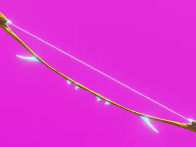Fantasy Bow Low-poly 3D model buy