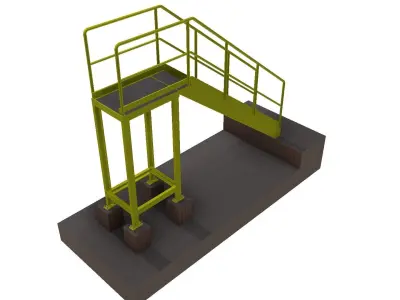 Steel ladder 3D model by 3DDigitalFiles