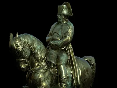 Napoleon Brass Statue  Low-poly 3D model