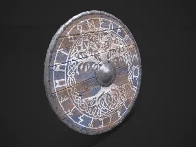 Viking Shield - Game-Ready Asset Low-poly 3D model