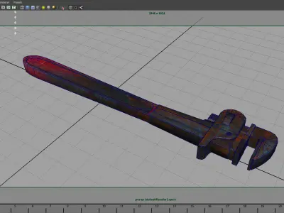 adjustable wrench 3dmodel 3D model