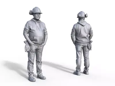 Figure Schorsch type A for ship model railway diorama 3D print model