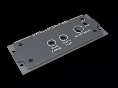 EMBRAER E1 OVERHEAD - DVDR CONTROL PANEL 3D print model