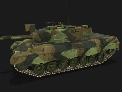Tank Leopard 2 Low-poly 3D model