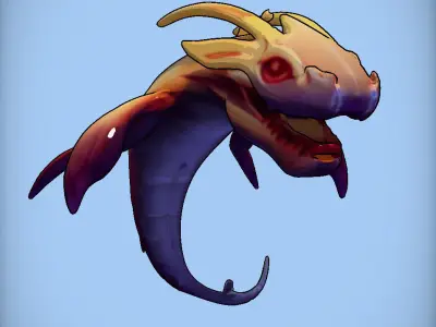 Dragon like creature 3D model