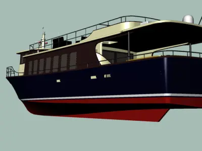 Passenger  trip ship 3D model