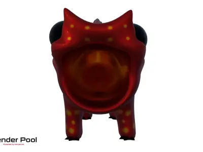 red metal frog Free 3D model