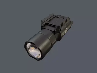 Weapon mounted light SureFire X300U-A Ultra Low-poly 3D model