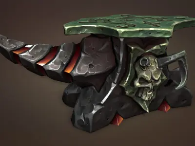 Undead anvil Low-poly 3D model