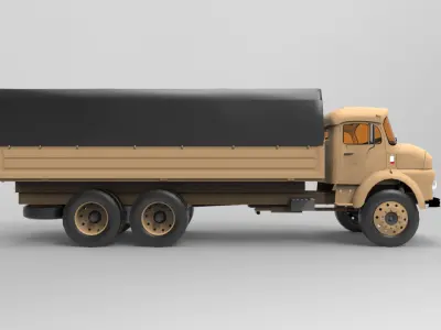Old Mercedes Benz  Truck  3D model