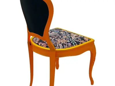 Classical Dining chair Low-poly 3D model