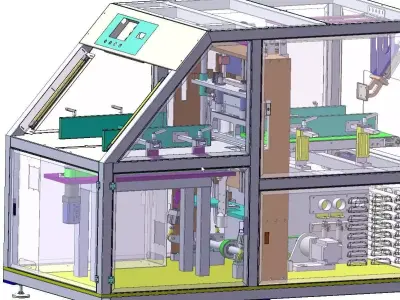 Fully Automatic Diaper and Sanitary Pad Packaging Machine 3D model