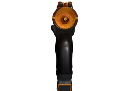Futuristic Laser Pistol Glowing Coils 3D model
