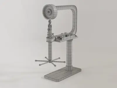 Garage - English wheel panel former Low-poly 3D model