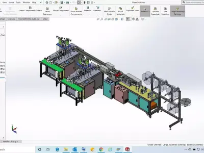 Fully Automatic Medical Mask Production line 3D model