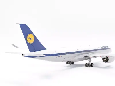 Airbus A350-900 Lufthansa retro 3D model