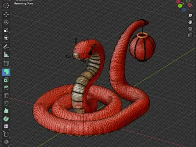 Chinese New Year Of Snake 3D Design Element 3D model purchase