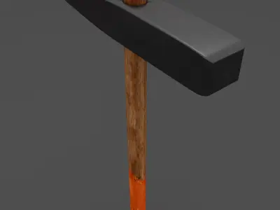 Hammer axe Free low-poly 3D model