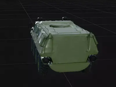 Realistic Modern 8x8 Armored Personnel Carrier Vehicle 3D Model Low-poly 3D model