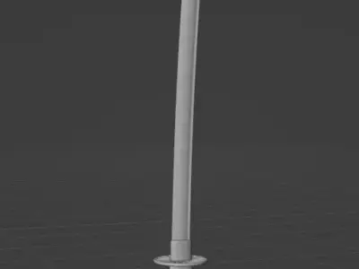 Katana blade with no textures 3D model