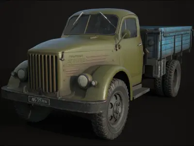 GAZ-51 old military truck 3D model