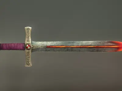 Elven king sword 3D model