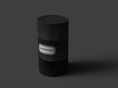 metal barrel Free low-poly 3D model buy